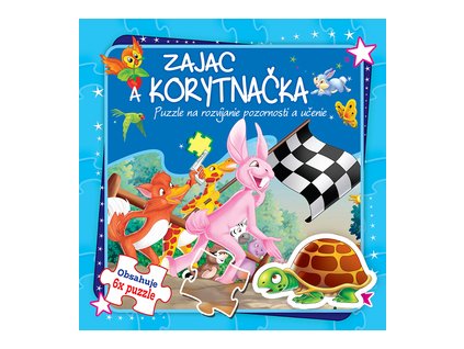 Zajac a korytnačka Puzzle na rozvíjanie pozornosti a učenie