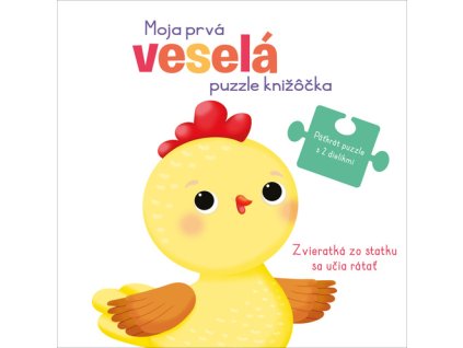 Moja prvá veselá puzzle knižôčka Zvieratká zo statku sa učia rátať