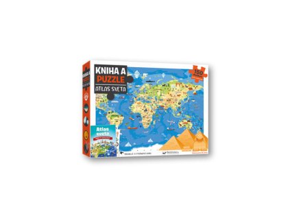 Kniha a puzzle Atlas sveta