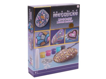 Metalické Malování kamínků