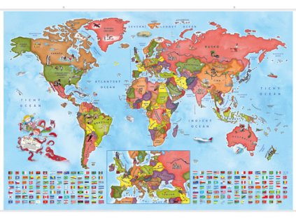 Ilustrovaná mapa států světa pro malé cestovatele