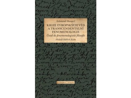 Krize evropských věd a transcendentální fenomenologie