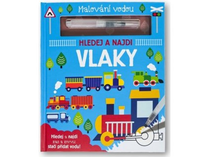 Malování vodou Vlaky