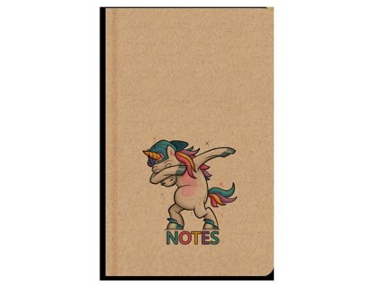 Notes linkovaný A5 kraft Unicorn