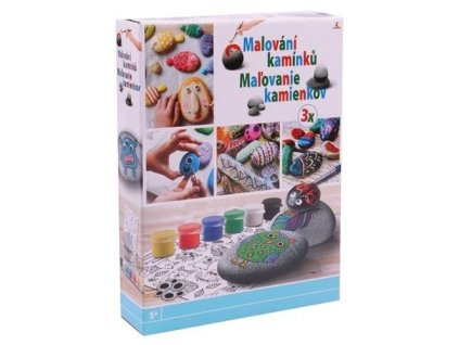 Malování kamínků se samolepkami