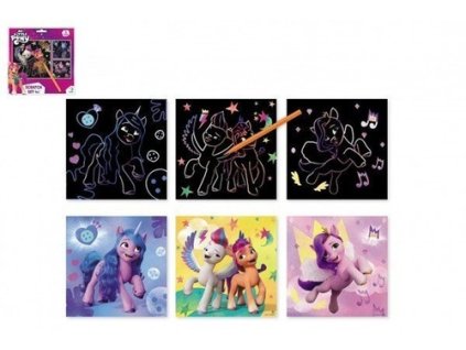 Škrabací obrázek barevný My little Pony 3ks