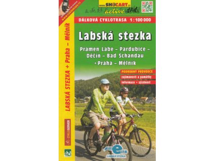 Labská stezka, Pramen Labe - Bad Schandau - Praha - Mělník 1:100 000