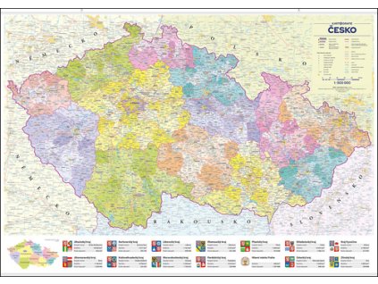 Česko administrativní mapa