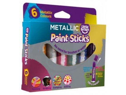 LITTLE BRIAN PAINT STICKS metalické barvy, 6-pack