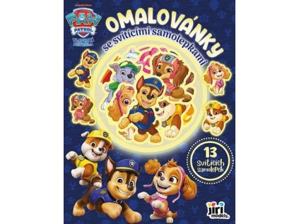 Omalovánky se svítícími samolepkami Tlapková patrola