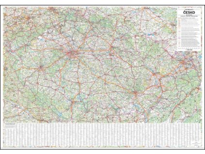 Česko nástěnná automapa