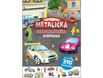 Metalická samolepková knížka Doprava