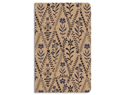 Notes linkovaný A5 kraft Modrotisk