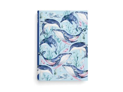 Notes linkovaný A5 lamino Velryba