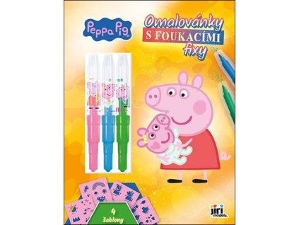 Omalovánky s foukacími fixy Prasátko Peppa