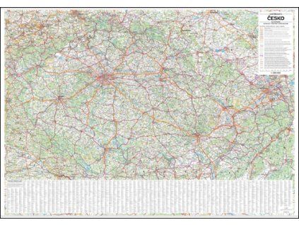 Česko nástěnná automapa