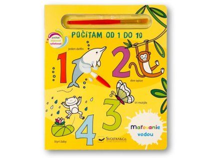 Maľovanie vodou Počítam od 1 do 10