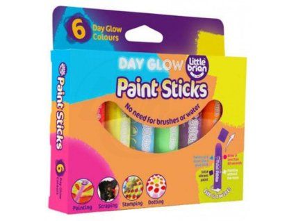 LITTLE BRIAN PAINT STICKS zářivé barvy, 6-pack