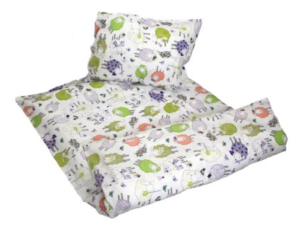 Bavlnené obliečky Ovečka zelená - posledný 1 kus