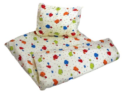 Bavlnené obliečky Sloníci biela - posledných 9 kusov