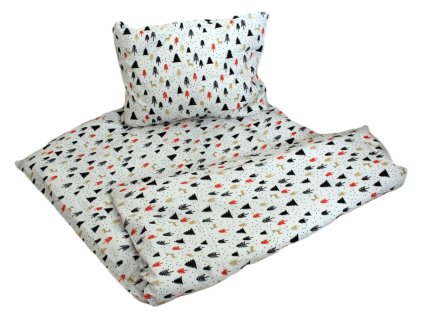 Bavlnené obliečky Vianočné stromčeky - posledných 6 kusov