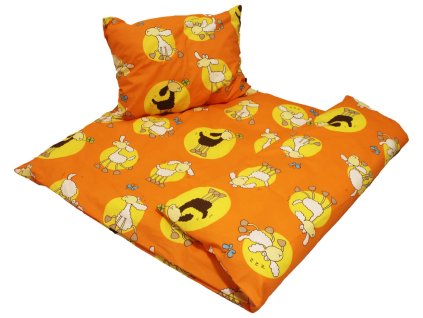 Dětské bavlněné povlečení Ovečka oranžová 1