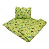 Dětské bavlněné povlečení do školky Kocourek zelený 1
