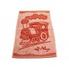 Obrázkový dětský ručník pro mateřské školy 30x50 cm Mašinka červená 1