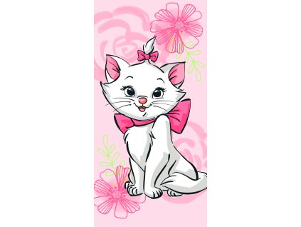 19243 bavlnena frote osuska 70x140 cm marie cat pink flower