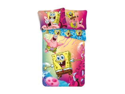 8564 bavlnene detske povleceni sponge bob 140x200