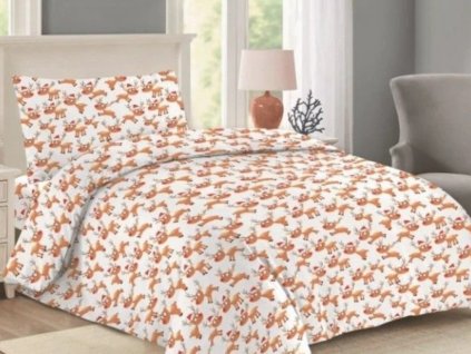 Vánoční bavlněné povlečení 140x200 + 70x90 cm - Bambi