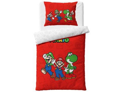 Detske povleceni Super Mario Luigi a Yoshi 140x200 70x90 cm SUPMARIO2321