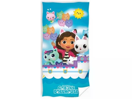 Bavlněná froté osuška 70x140 cm - Gábinin Kouzelný Domek "Výlet lodí"
