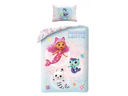 Povlečení do postýlky 100x135 + 40x60 cm - Gabby's Dollhouse "Mermaid Lantis"