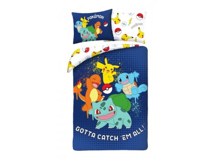 Povlečení z mikrovlákna 140x200 + 70x90 cm - Pokémon "Gotta catch ´em all"