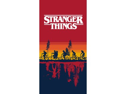 Bavlněná froté osuška 70x140 cm - Stranger Things "Upside Down"