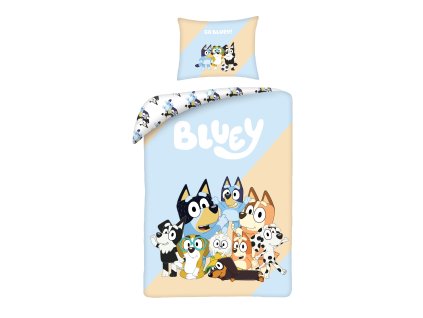 Bavlněné povlečení 140x200 + 70x90 cm - Bluey a kamarádi