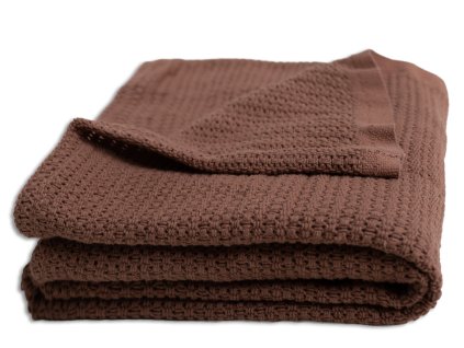 Pletená deka LILI 75x100 cm - Hnědá4