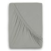 Luxusní bavlněné JERSEY prostěradlo s lycrou 90x200 cm - světle šedá
