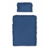 Povlečení do postýlky 100x135 + 40x60 cm s volánkem - Mayamoo denim