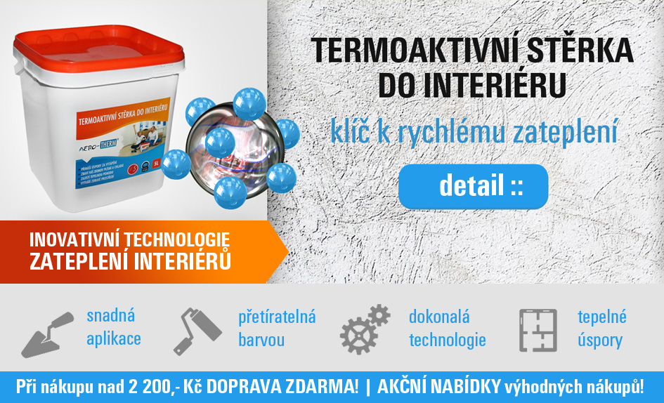 Termoaktivní stěrka do interiéru