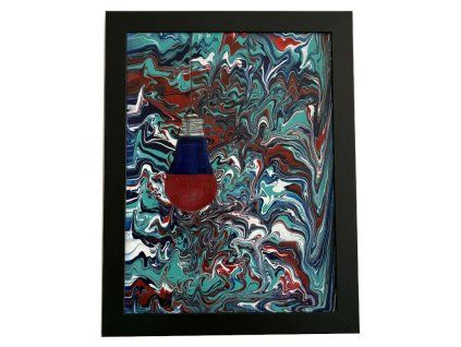 pouring s malbou modra zarovka