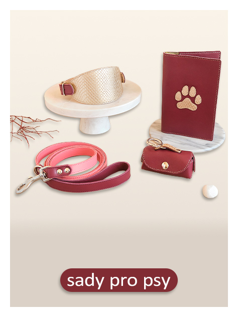 Sada obojek, vodítko a pouzdro na pytlíky