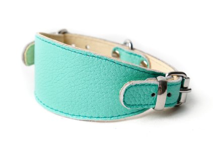 kozeny obojek pro chrty tyrkysovy