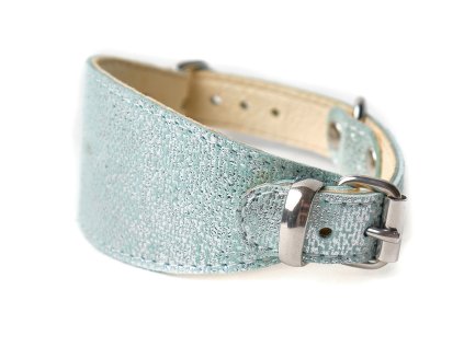 obojek pro chrty modro stribrny