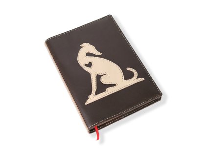 obal na diar zapisnik chrt se srdcem