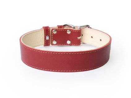 kozeny obojek pro psy bordo