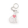 kozeny privesek italsky chrtik se srdcem bily