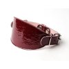 kozeny obojek pro chrty bordo krokodyl