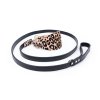 set kozeny obojek pro chrty a voditko leopard